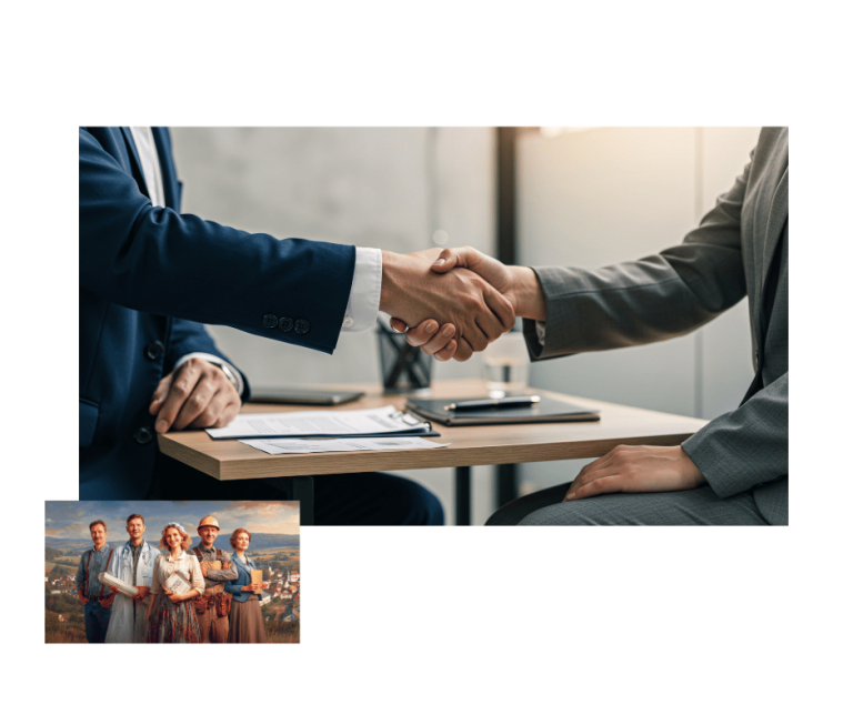 Immigration solicitor assisting with UK Health and Care Worker Visa application paperwork