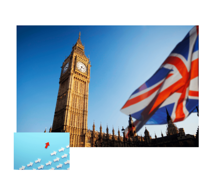 UK immigration rules update 2025 – Big Ben with UK flag